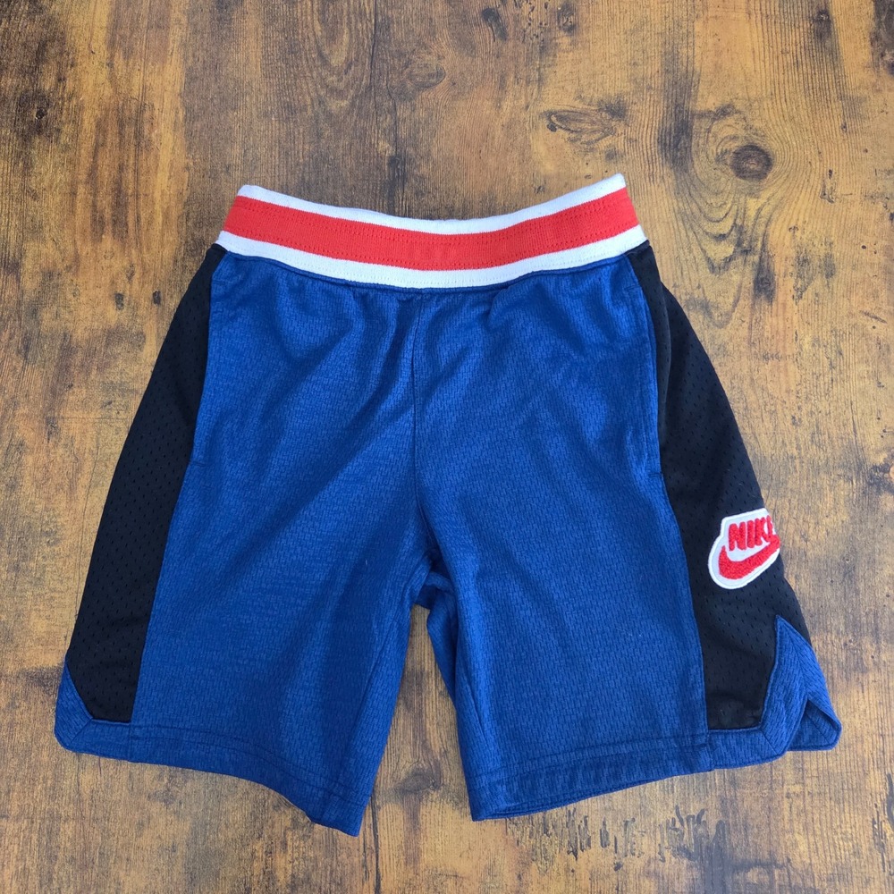 Nike Dri-FIT Boys Retro Look Mesh Athletic Basketball Shorts Size 7 6-7 YRS